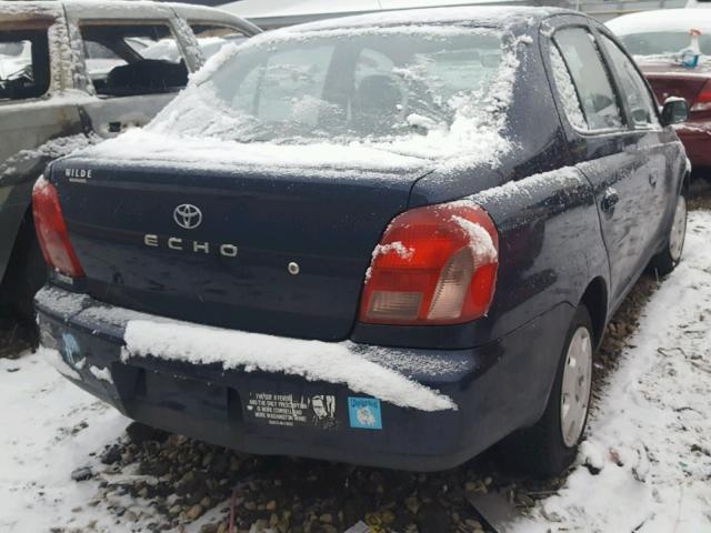 JTDBT123725031054 - 2002 TOYOTA ECHO BLUE photo 4