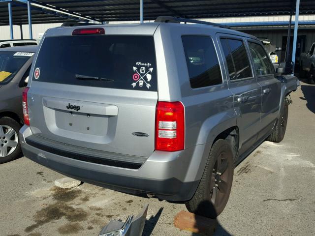 1C4NJPBA9ED894081 - 2014 JEEP PATRIOT SP SILVER photo 4