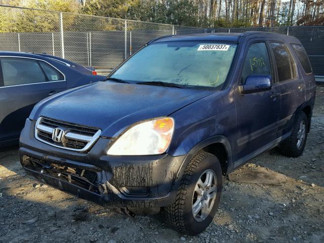 SHSRD78853U100608 - 2003 HONDA CR-V EX BLUE photo 2