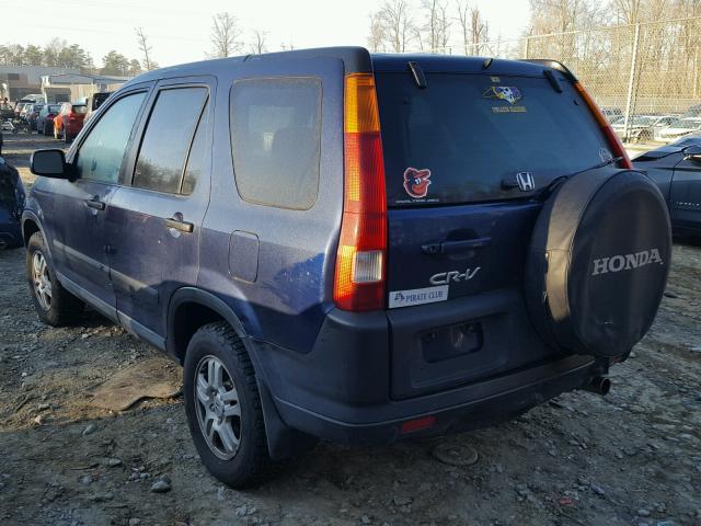 SHSRD78853U100608 - 2003 HONDA CR-V EX BLUE photo 3