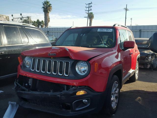 ZACCJABT3FPC35549 - 2015 JEEP RENEGADE L RED photo 2