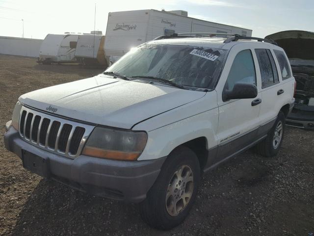 1J4G248S8YC212560 - 2000 JEEP GRAND CHER WHITE photo 2