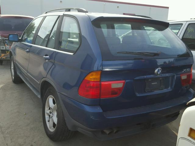 WBAFB3349YLH02512 - 2000 BMW X5 4.4I BLUE photo 3