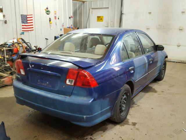 2HGES16334H570178 - 2004 HONDA CIVIC DX V BLUE photo 4