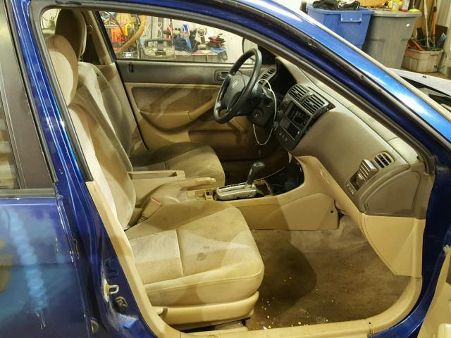 2HGES16334H570178 - 2004 HONDA CIVIC DX V BLUE photo 5