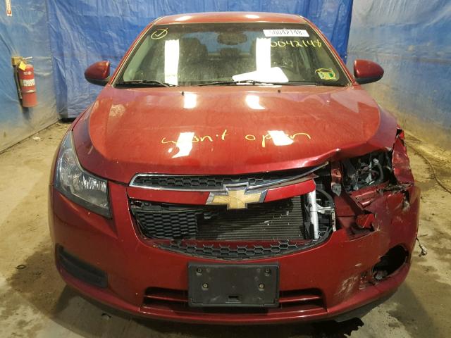 1G1PG5S99B7102791 - 2011 CHEVROLET CRUZE LT RED photo 9