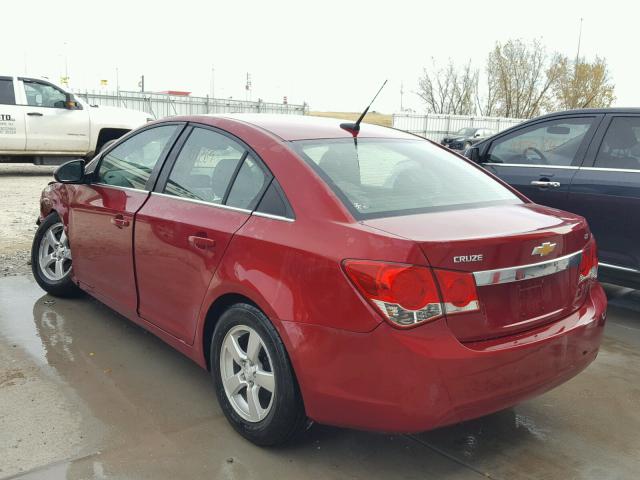 1G1PF5SC2C7170561 - 2012 CHEVROLET CRUZE LT RED photo 3