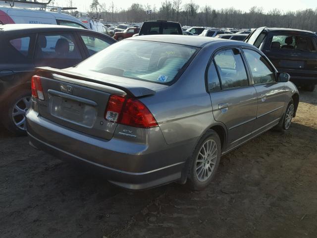 2HGES26755H574016 - 2005 HONDA CIVIC EX SILVER photo 4