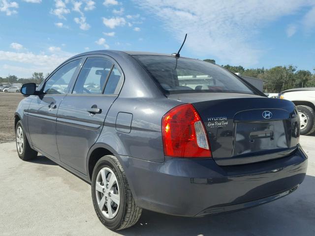 KMHCN4AC1AU469988 - 2010 HYUNDAI ACCENT GLS BLUE photo 3