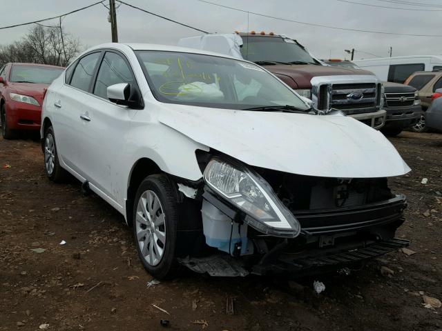 3N1AB7AP7HY266767 - 2017 NISSAN SENTRA S WHITE photo 1