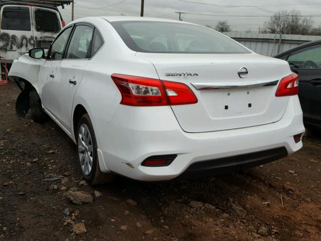 3N1AB7AP7HY266767 - 2017 NISSAN SENTRA S WHITE photo 3