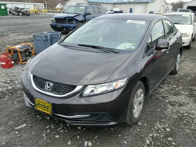 2HGFB2F53DH588286 - 2013 HONDA CIVIC LX BLACK photo 2