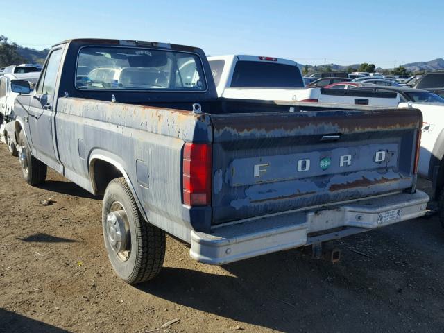 1FTHF25L7GPB34490 - 1986 FORD F250 BLUE photo 3