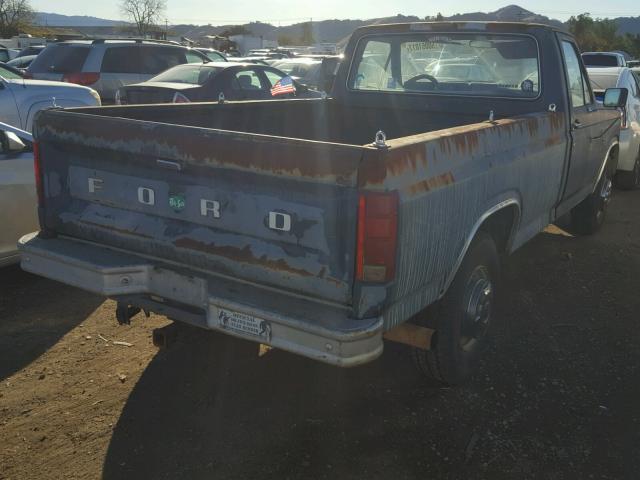 1FTHF25L7GPB34490 - 1986 FORD F250 BLUE photo 4