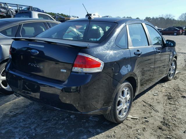 1FAHP35N78W223414 - 2008 FORD FOCUS SE BLACK photo 4