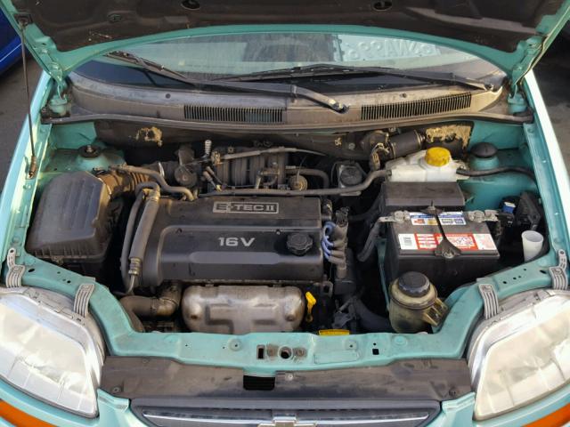 KL1TD52645B391561 - 2005 CHEVROLET AVEO BASE TEAL photo 7