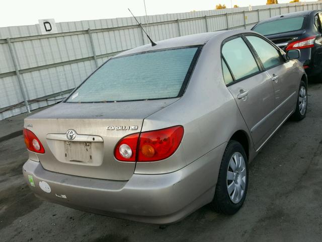 1NXBR32E33Z170340 - 2003 TOYOTA COROLLA CE GOLD photo 4