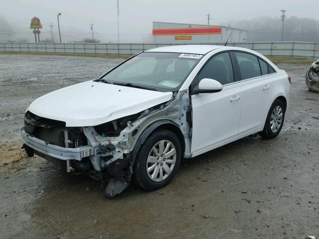 1G1PF5S91B7309114 - 2011 CHEVROLET CRUZE LT WHITE photo 2