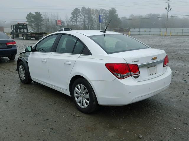 1G1PF5S91B7309114 - 2011 CHEVROLET CRUZE LT WHITE photo 3