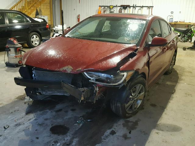 KMHD84LF9HU369411 - 2017 HYUNDAI ELANTRA SE RED photo 2