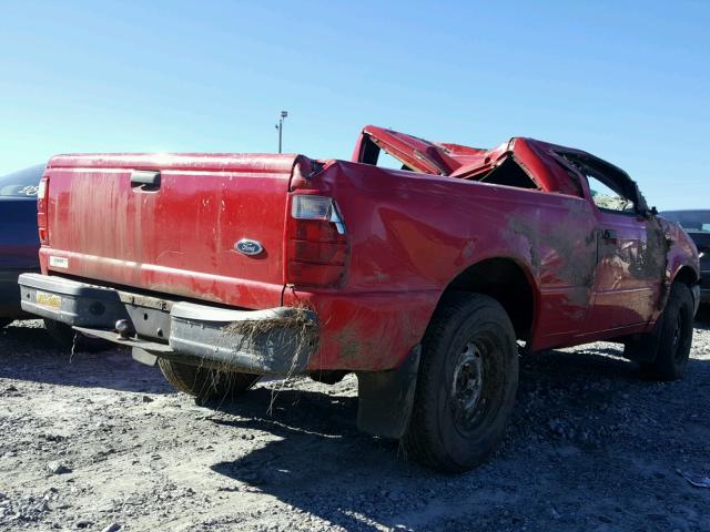 1FTYR10C11TA29094 - 2001 FORD RANGER RED photo 4