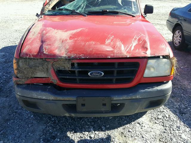 1FTYR10C11TA29094 - 2001 FORD RANGER RED photo 7