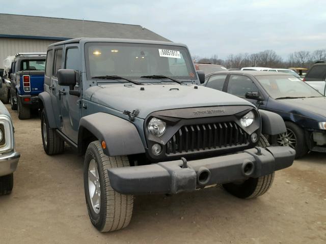 1C4BJWDG3FL774184 - 2015 JEEP WRANGLER U GRAY photo 1