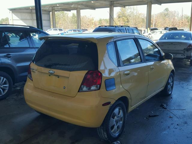 KL1TD66676B634281 - 2006 CHEVROLET AVEO BASE Сары фото 4