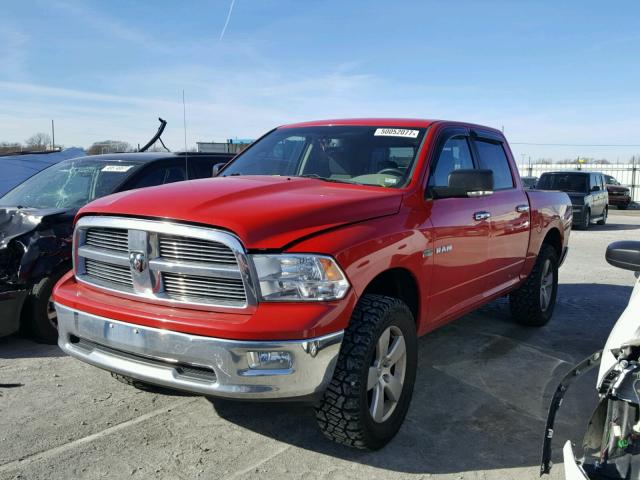 1D3HV13T49J513217 - 2009 DODGE RAM 1500 RED photo 2