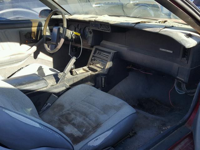 1G1FP21S2KL183428 - 1989 CHEVROLET CAMARO RED photo 5