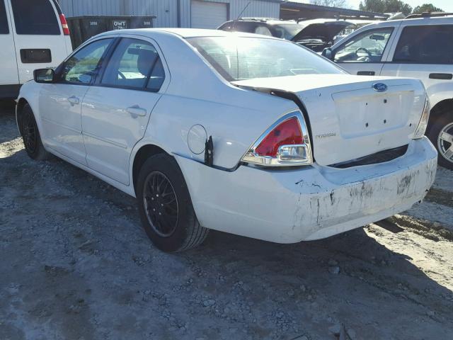 3FAHP06ZX7R239429 - 2007 FORD FUSION S WHITE photo 3