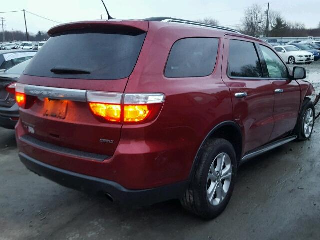 1C4RDJDG9DC527838 - 2013 DODGE DURANGO CR BURGUNDY photo 4