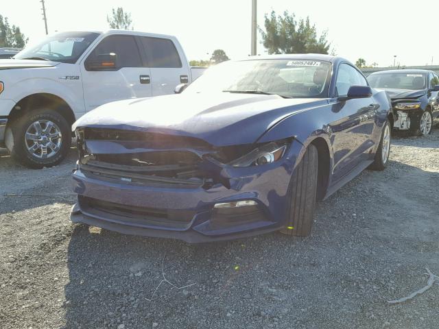 1FA6P8AM8G5245153 - 2016 FORD MUSTANG BLUE photo 2