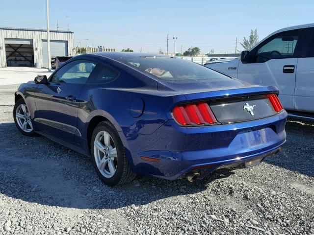 1FA6P8AM8G5245153 - 2016 FORD MUSTANG BLUE photo 3