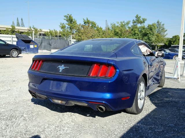 1FA6P8AM8G5245153 - 2016 FORD MUSTANG BLUE photo 4