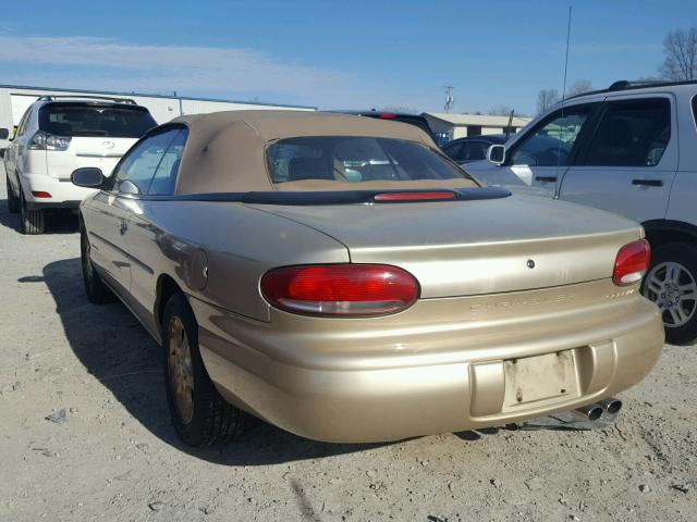 3C3EL55H4WT324562 - 1998 CHRYSLER SEBRING JX TAN photo 3