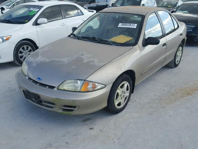 1G1JF524927315138 - 2002 CHEVROLET CAVALIER L TAN photo 2