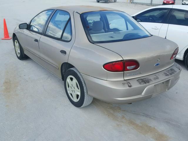 1G1JF524927315138 - 2002 CHEVROLET CAVALIER L TAN photo 3