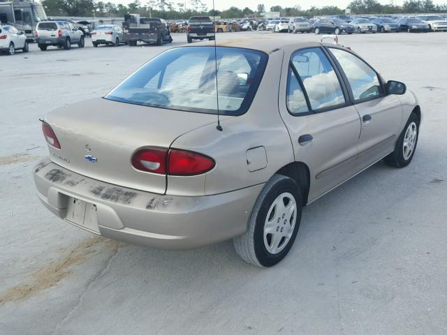 1G1JF524927315138 - 2002 CHEVROLET CAVALIER L TAN photo 4