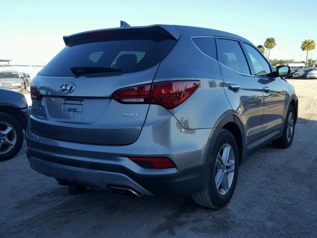 5XYZT3LB6HG386359 - 2017 HYUNDAI SANTA FE S GRAY photo 4