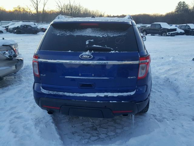 1FM5K8D88FGA17266 - 2015 FORD EXPLORER X BLUE photo 10