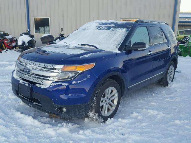 1FM5K8D88FGA17266 - 2015 FORD EXPLORER X BLUE photo 2