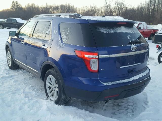 1FM5K8D88FGA17266 - 2015 FORD EXPLORER X BLUE photo 3