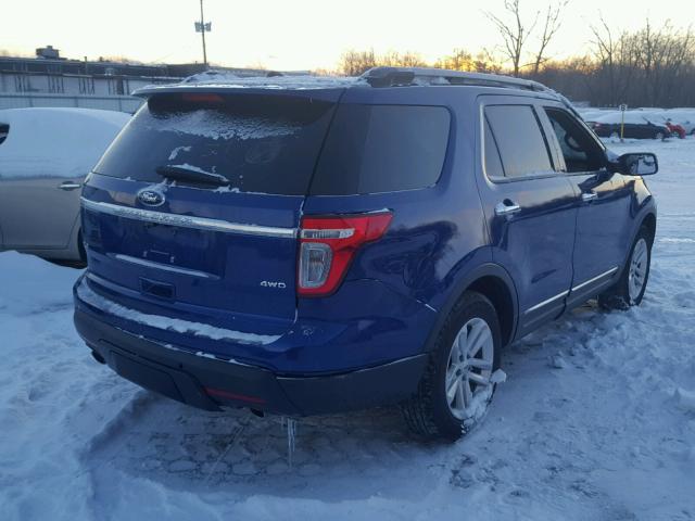 1FM5K8D88FGA17266 - 2015 FORD EXPLORER X BLUE photo 4