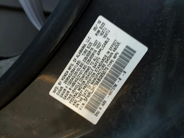 5FNRL3H79AB085070 - 2010 HONDA ODYSSEY EX GRAY photo 10