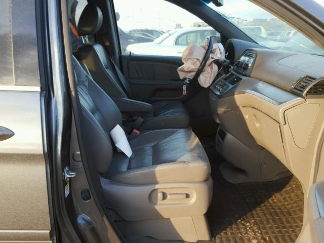 5FNRL3H79AB085070 - 2010 HONDA ODYSSEY EX GRAY photo 5