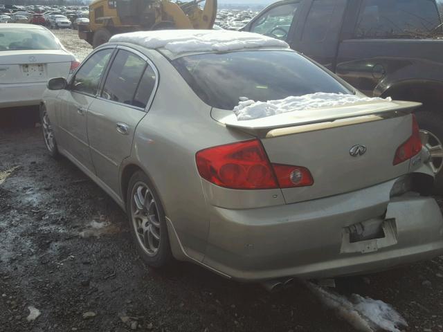 JNKCV51E35M216400 - 2005 INFINITI G35 BEIGE photo 3