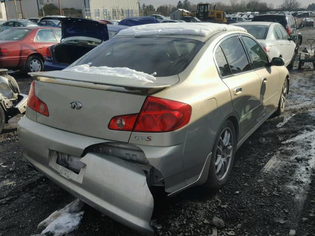 JNKCV51E35M216400 - 2005 INFINITI G35 BEIGE photo 4