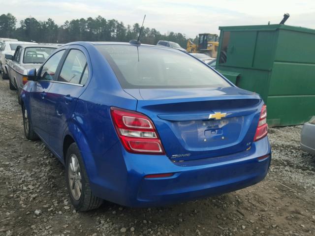 1G1JD5SHXH4125898 - 2017 CHEVROLET SONIC LT BLUE photo 3