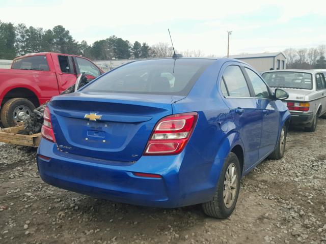 1G1JD5SHXH4125898 - 2017 CHEVROLET SONIC LT BLUE photo 4